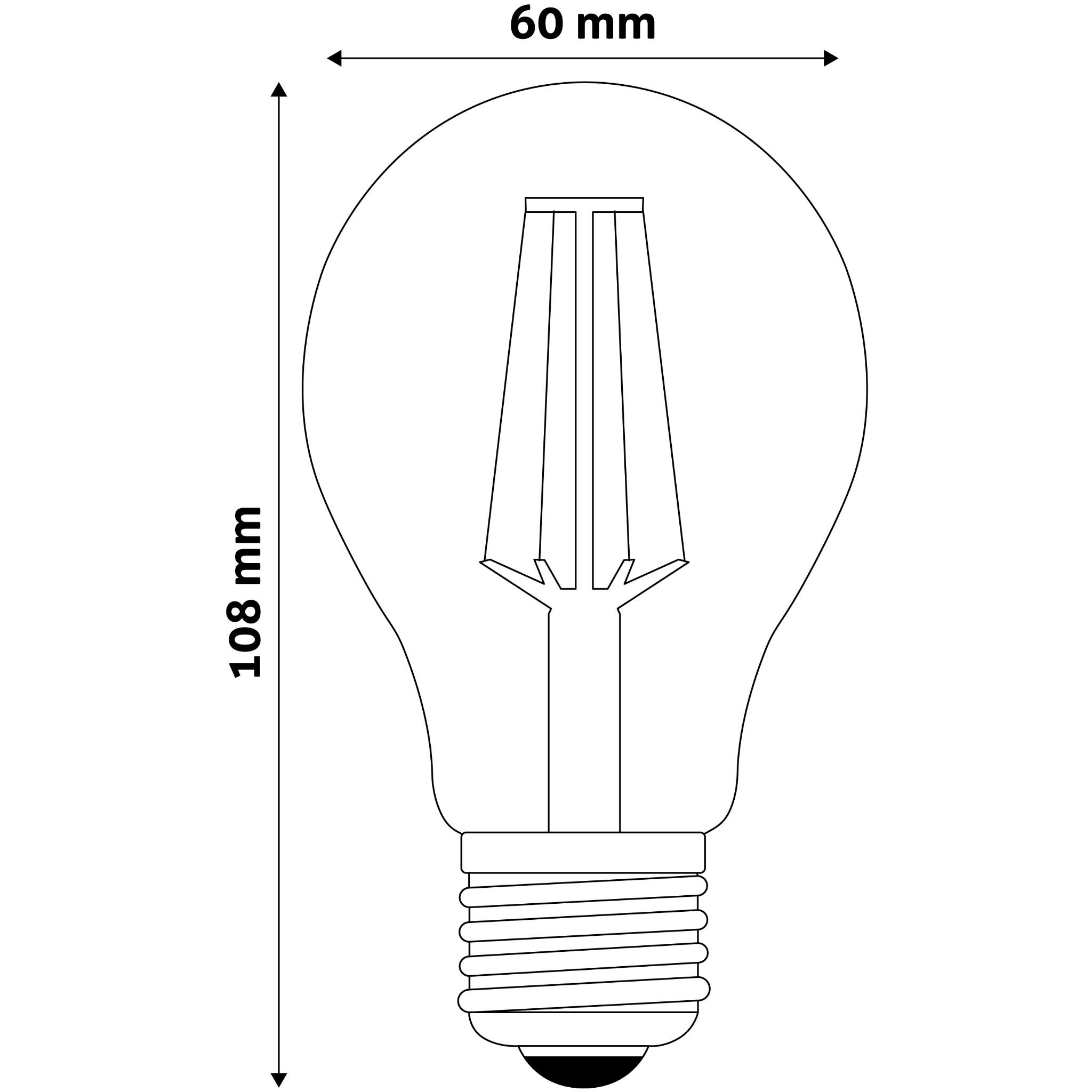 Avide LED Filament Globe 7.5W E27 360° WW