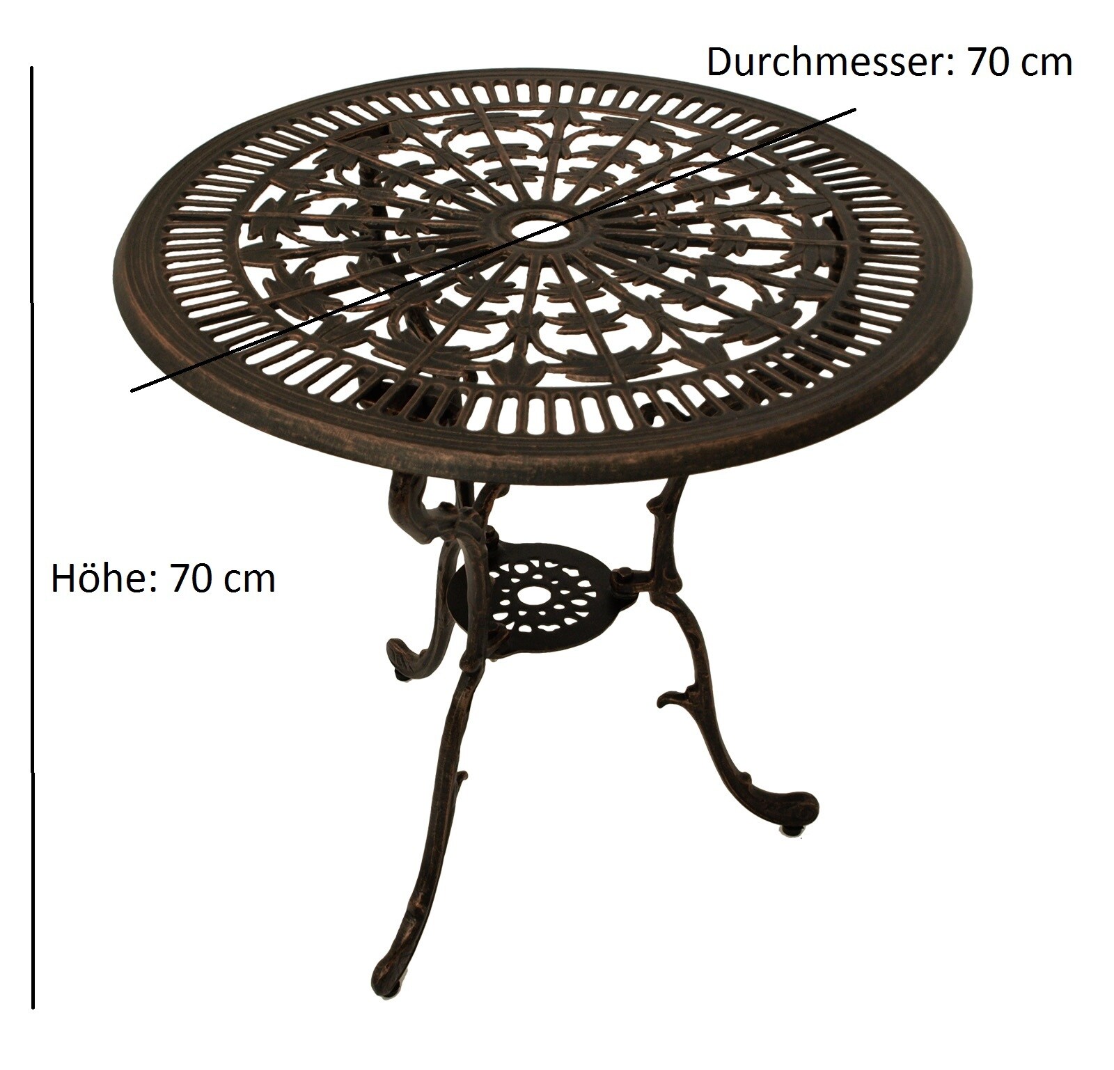 DEGAMO Bistroset Jugendstil 5-teilig, Aluguss bronze antik