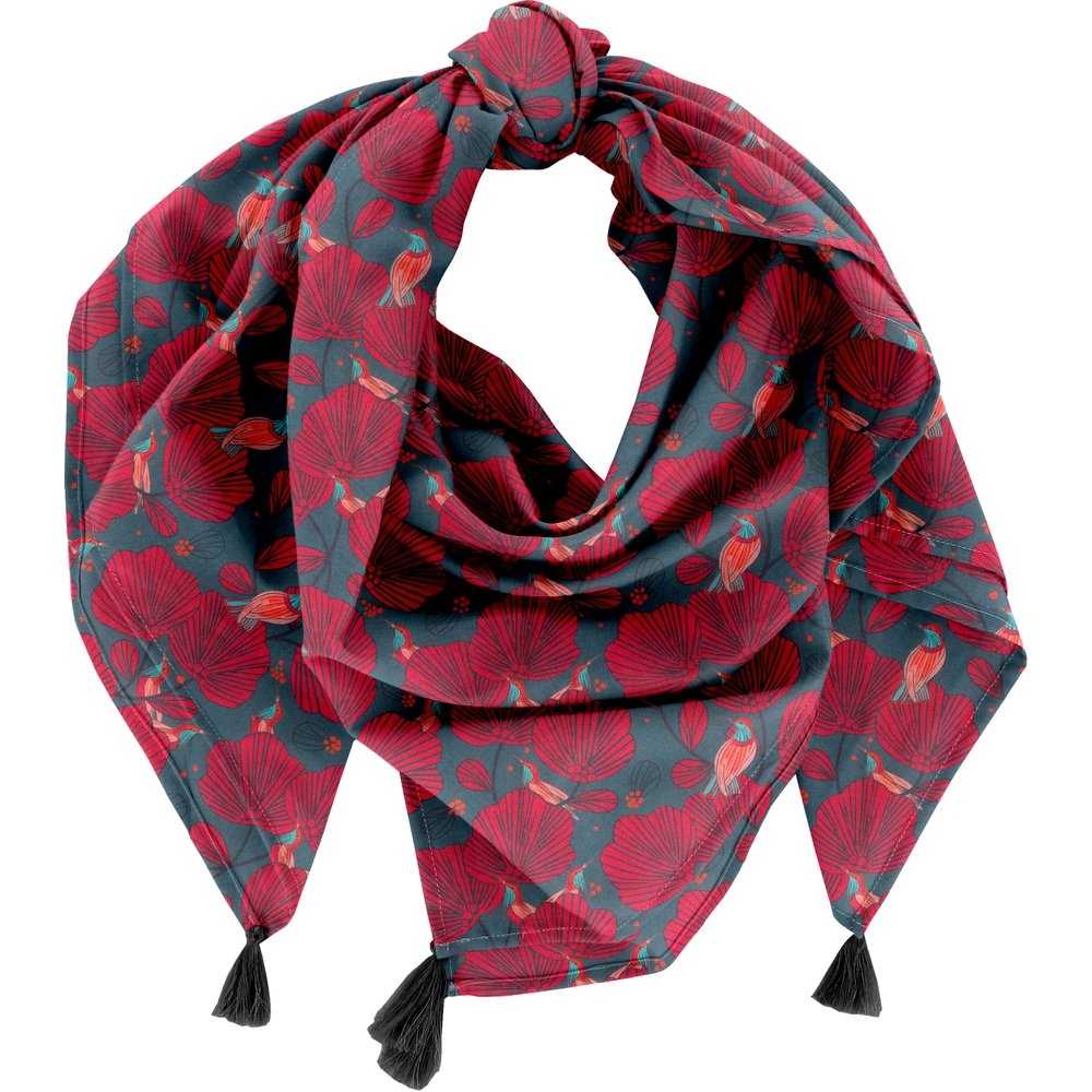 Foulard Pompon Oiseau De Noël
