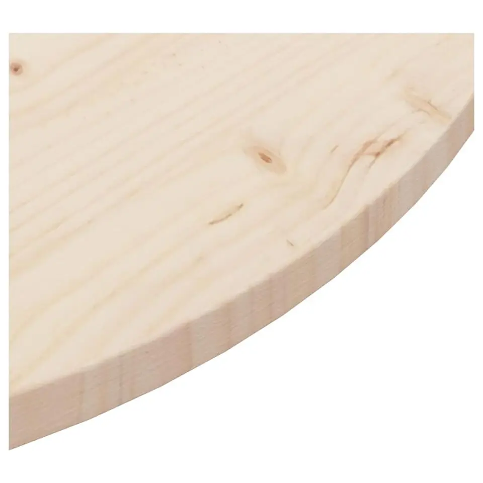 vidaXL - Tafelblad - Bruin - Grenenhout - Ø 90 x 2.5 cm