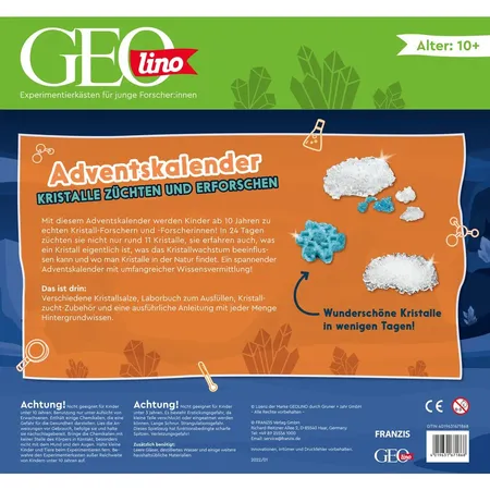 Franzis Adventskalender Geolino Kristalle züchten