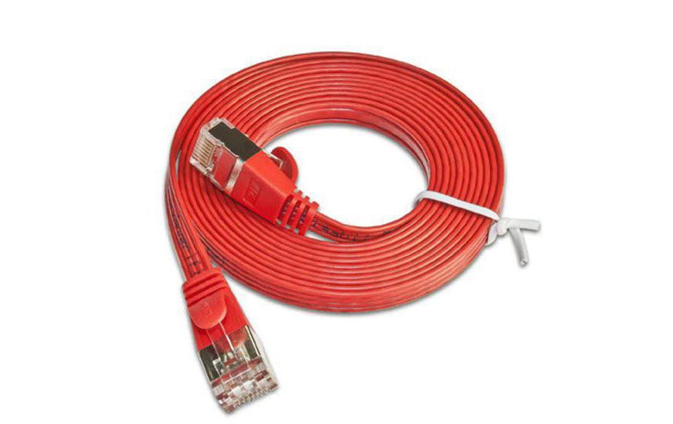 Slimpatchkabel RJ-45 - RJ-45, Cat 6, STP, 3 m, RotGeschirmtes Twisted-Pair-Kabel (STP) mit Klinkenschutz