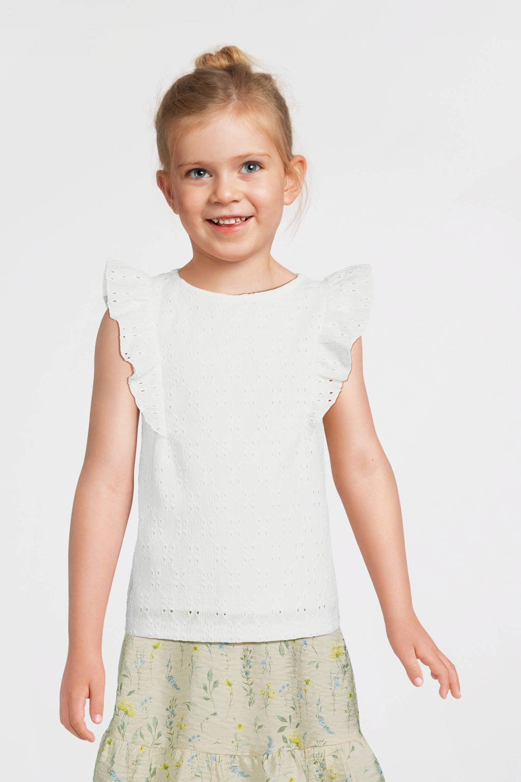 VERO MODA GIRL top VMPALMA wit