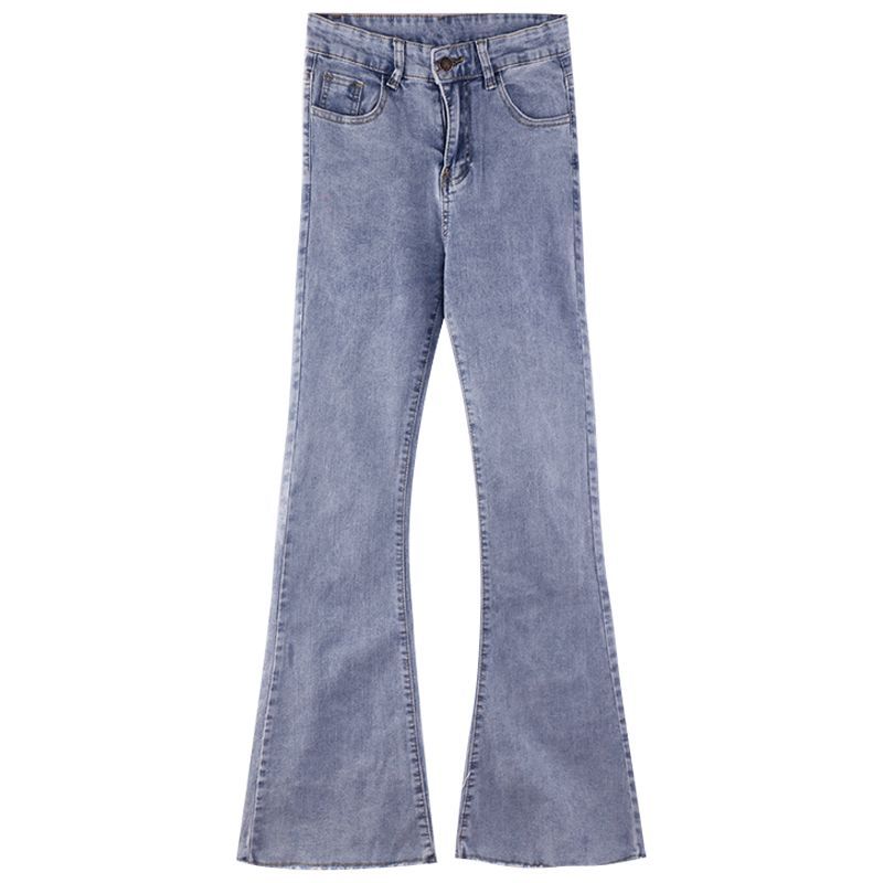 Girls Supply - High Waist Washed Boot-Cut Jeans