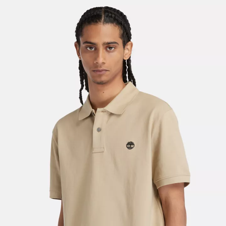 Polo Millers River en piqué pour homme beige