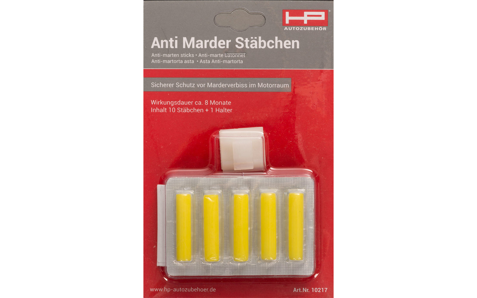 HP Anti-Marder Stäbchen Set 10 Stück + 1 Halterung