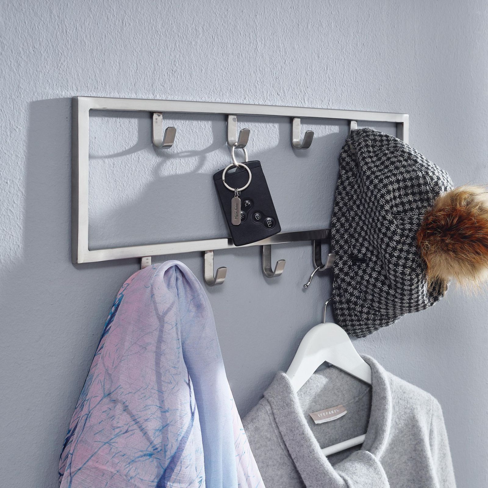 Wandgarderobe - silber - 50 cm
