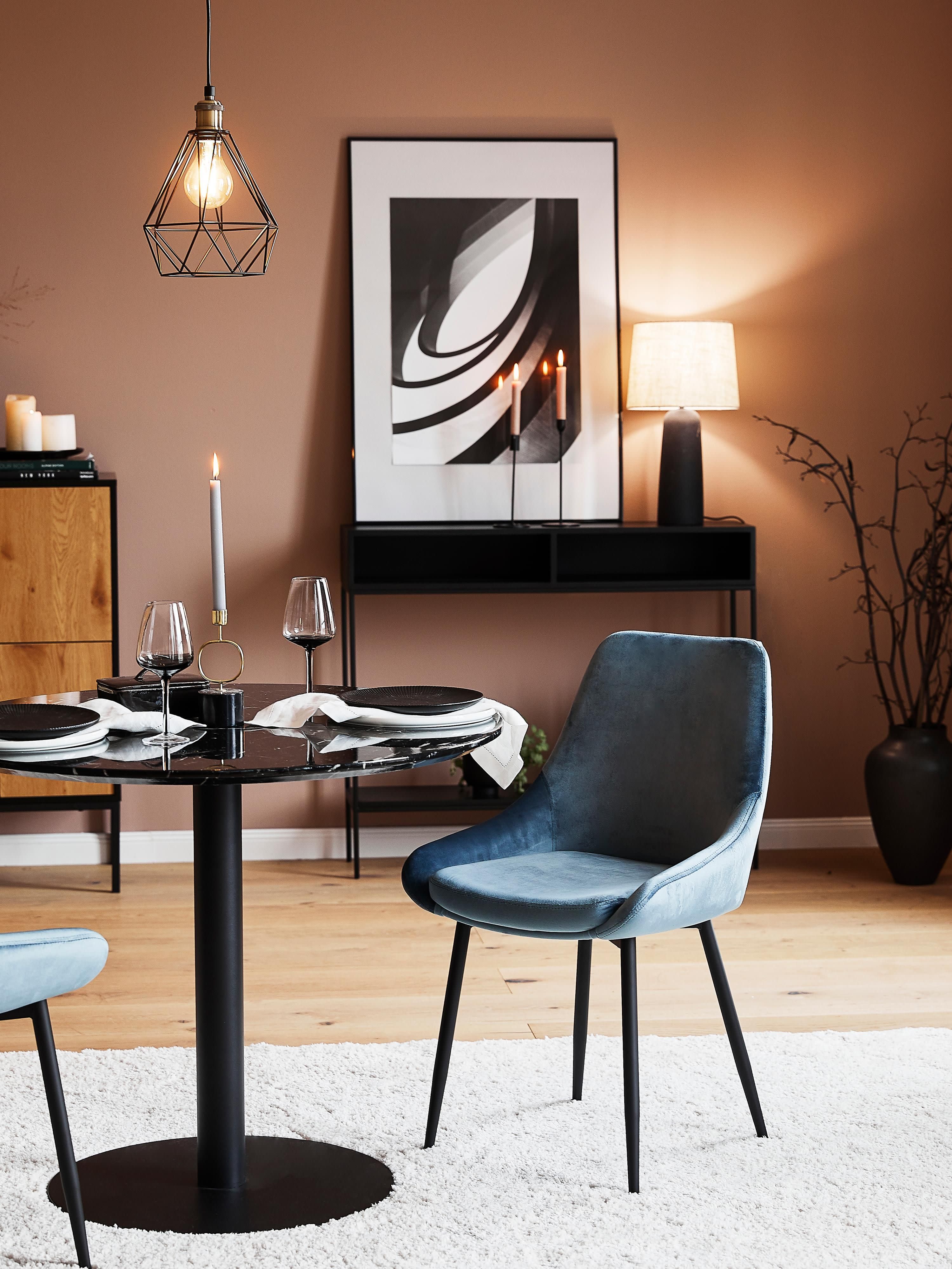 Fluwelen stoelen Sierra, 2-delig