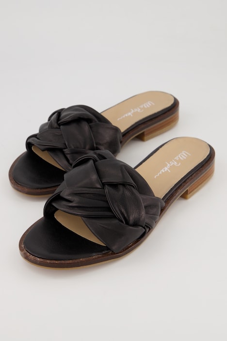 Leder-Sandalen, Flechtriemen, Komfortweite