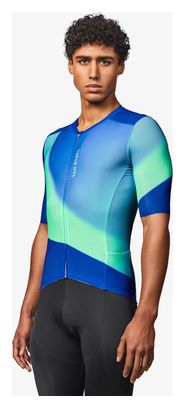Maillot Manches Courtes Unisexe Van Rysel Racer 2 Bleu/Vert