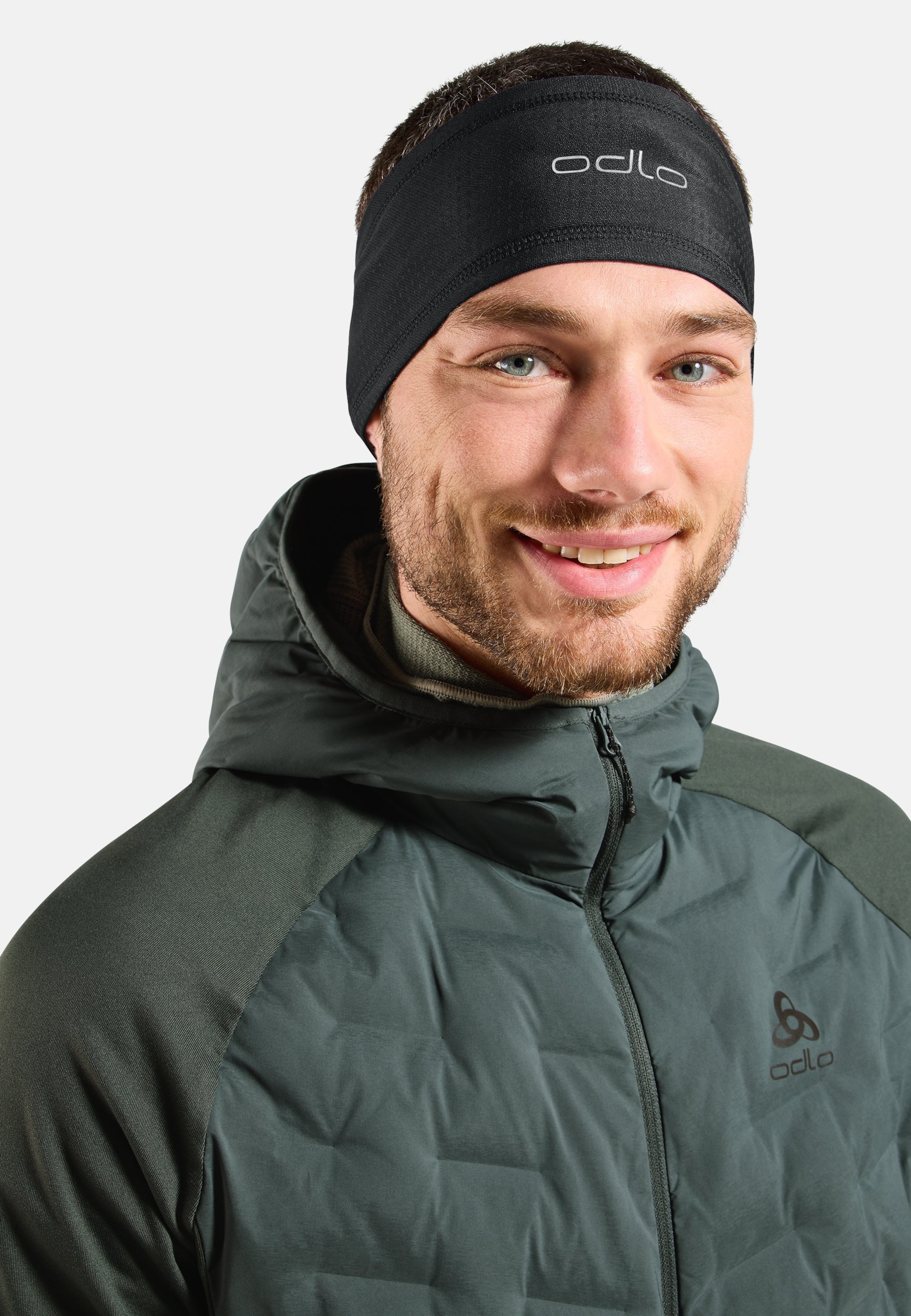 Polyknit Warm Stirnband mit reflektierenden Details in black