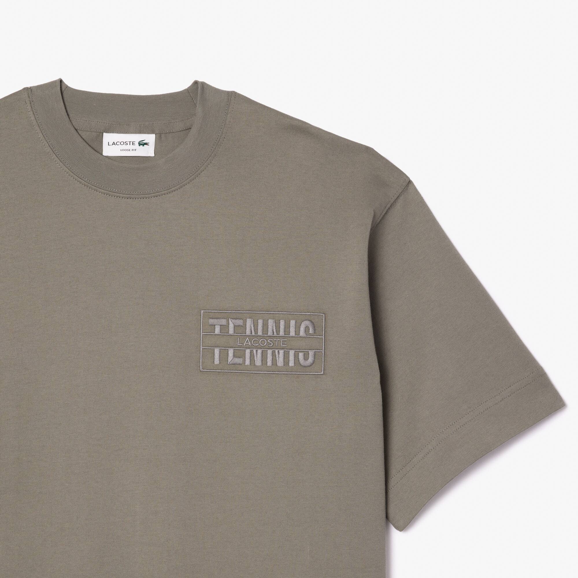 T-Shirt aus Baumwolle mit Stickerei T-Shirts - Grau - Lacoste - Herren