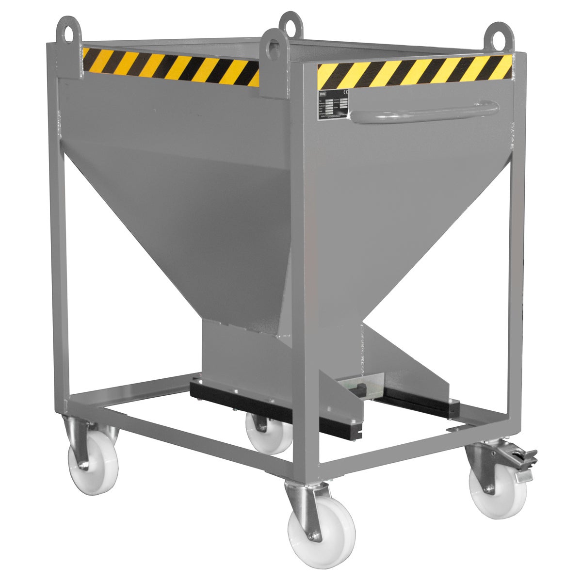 Bauer SR-D 375 silocontainer, gelakt, muisgrijs