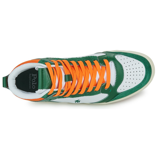 Polo Ralph Lauren - POLO CRT HGH-SNEAKERS-HIGH TOP LACE Verde / Blanco / Naranja