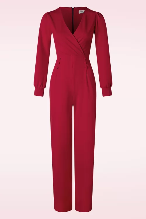 Vintage Chic for Topvintage Lynette jumpsuit in rood
