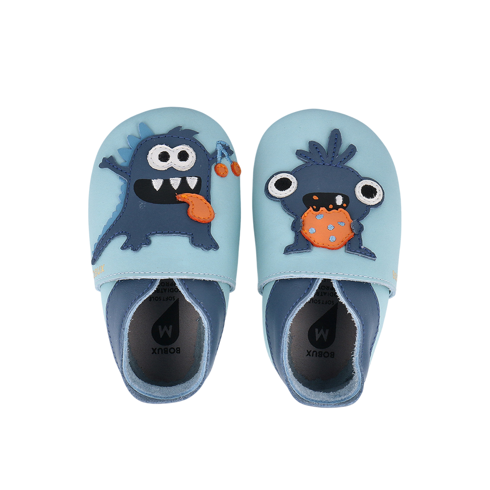 Bobux Messy Monster Soft Sole celestial blue
