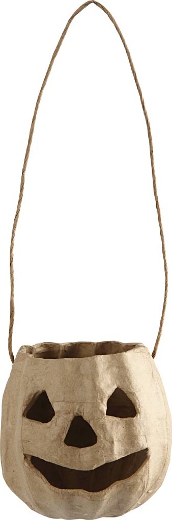 Græskarhoved Med Ophæng - H 8,5 CM - Ø 9 CM - 1 Stk