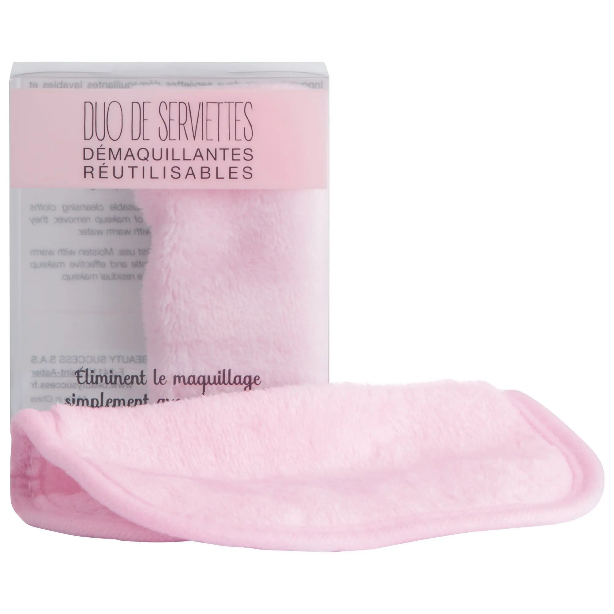 Beauty Success - Accessoires visage Serviettes démaquillantes réutilisables- Visage