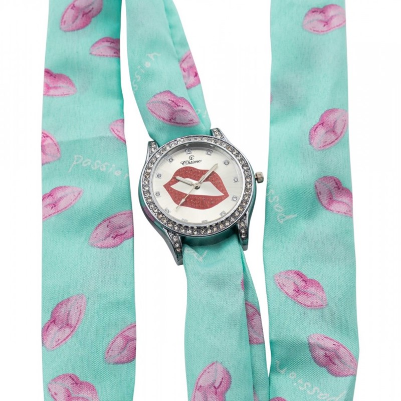 Montre Femme CHTIME bracelet Tissu Bleu
