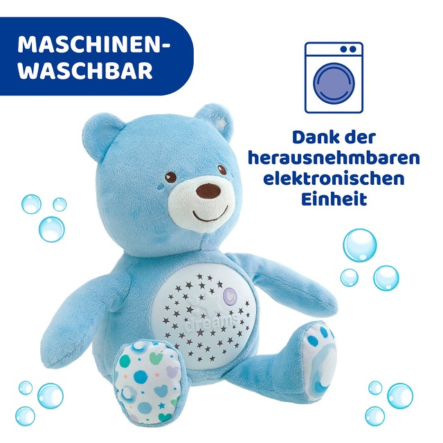 Chicco Kuscheltier »First Dreams Baby Bär, Hellblau« mit Lichtprojektion und Soundfunktion