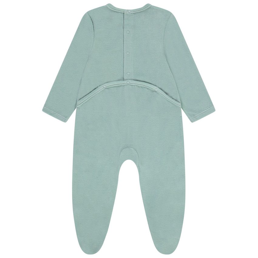 Dors-bien en velours print fantaisie pour bébé garçon - Vert