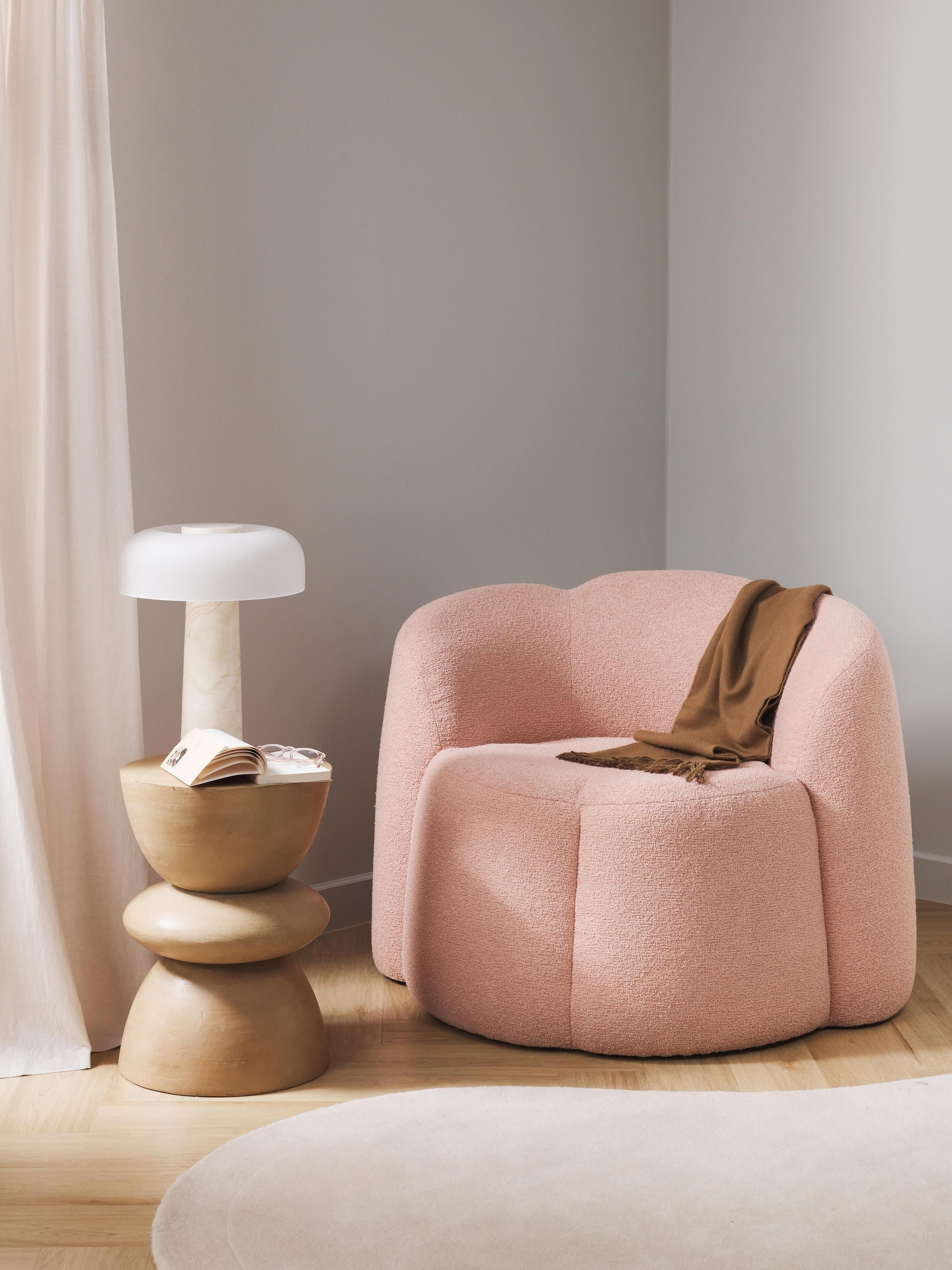 Bouclé loungefauteuil Fleur