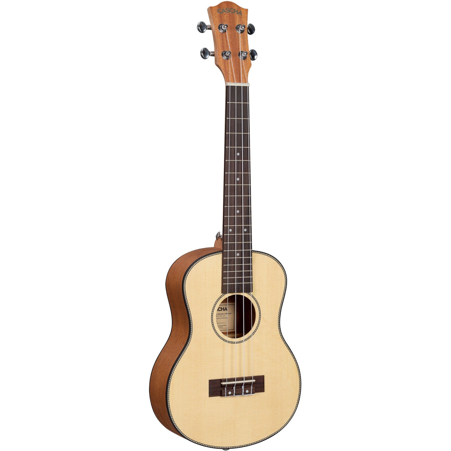 Cascha HH 2154L linkshandige solid top tenor ukelele set