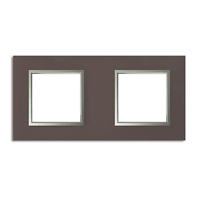 Plaque de finition double Colours Kalya verre muscade
