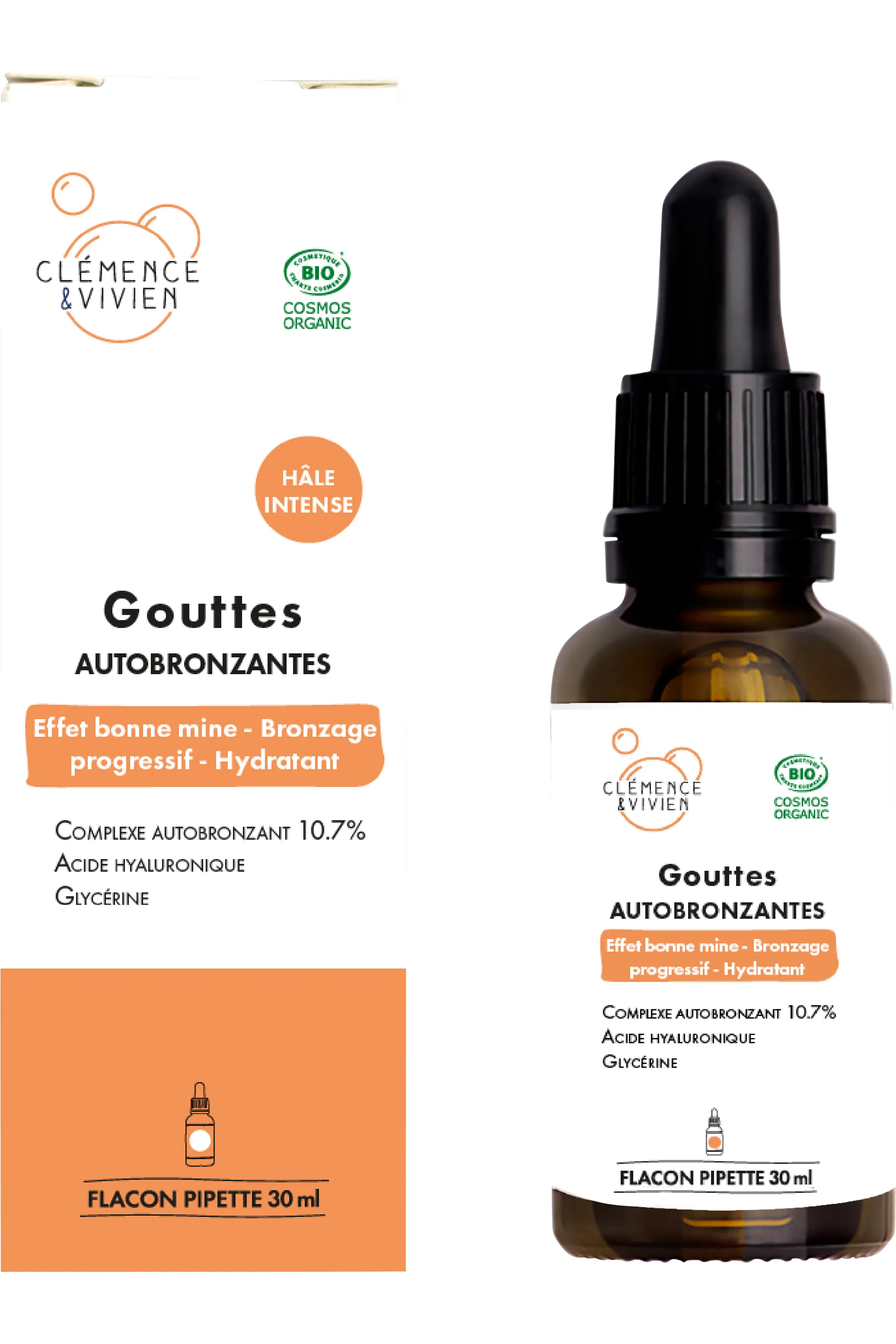 Clémence et Vivien Gouttes autobronzantes pour visage-30 ml