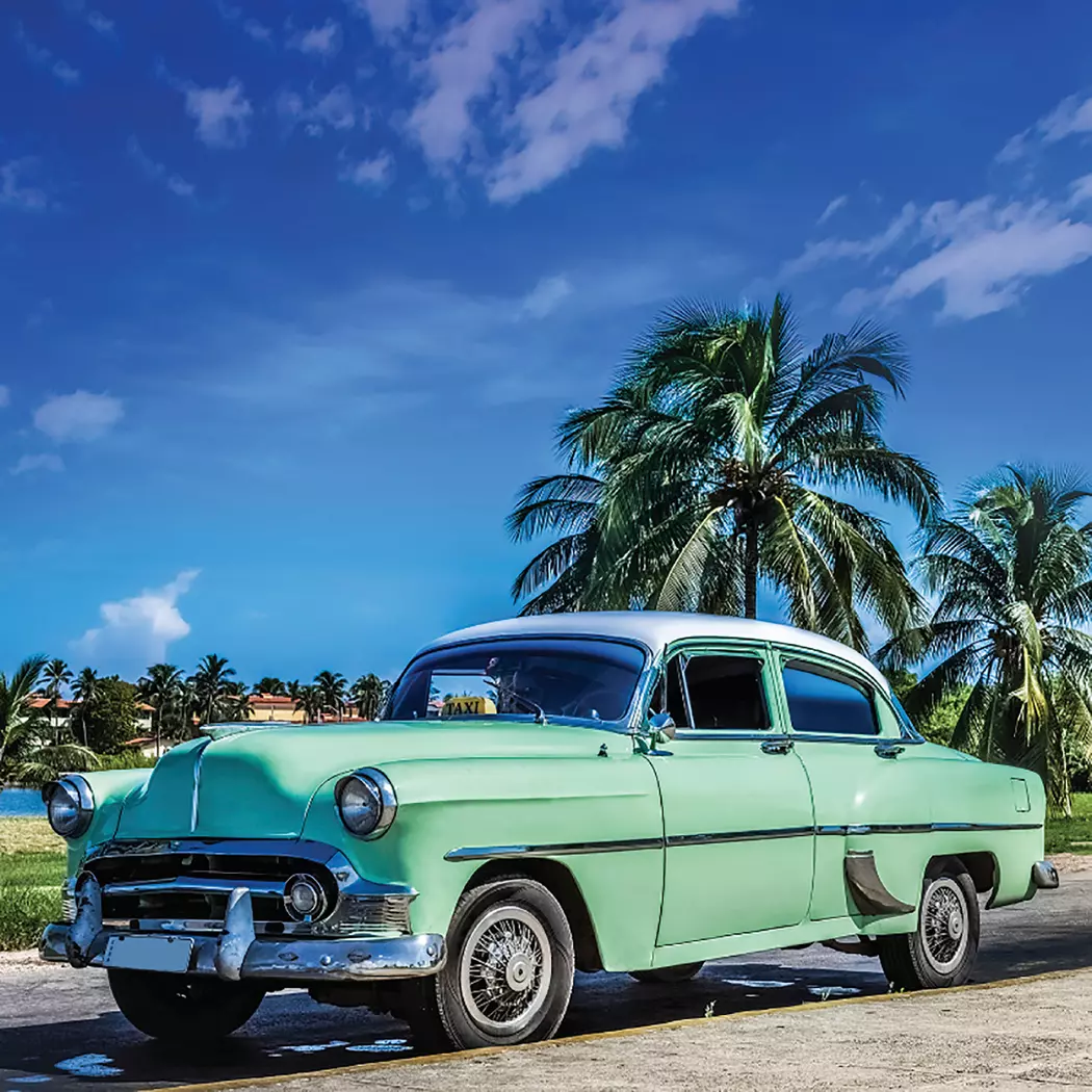 Glasbild 30 x 30 cm Streets of Cuba I
