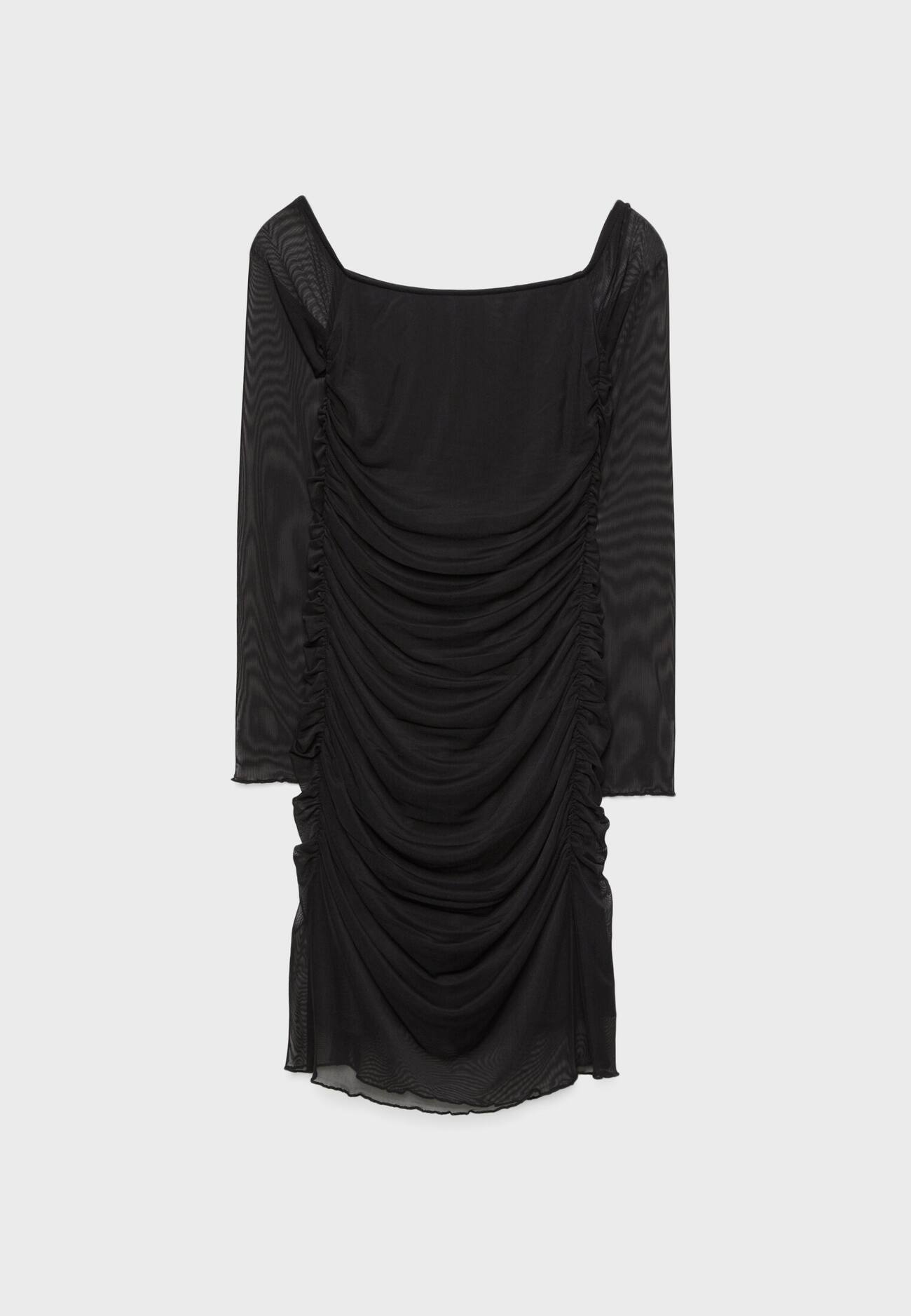 Vestido curto de tule