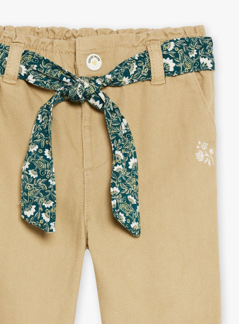 Pantalon beige en twill