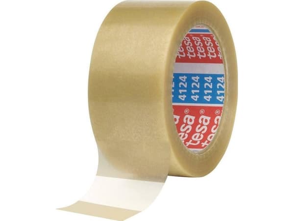 tesa PVC 04124-00342-00 Pakkebånd tesapack® 4124 Transparent (L x B) 66 m x 50 mm 1 stk