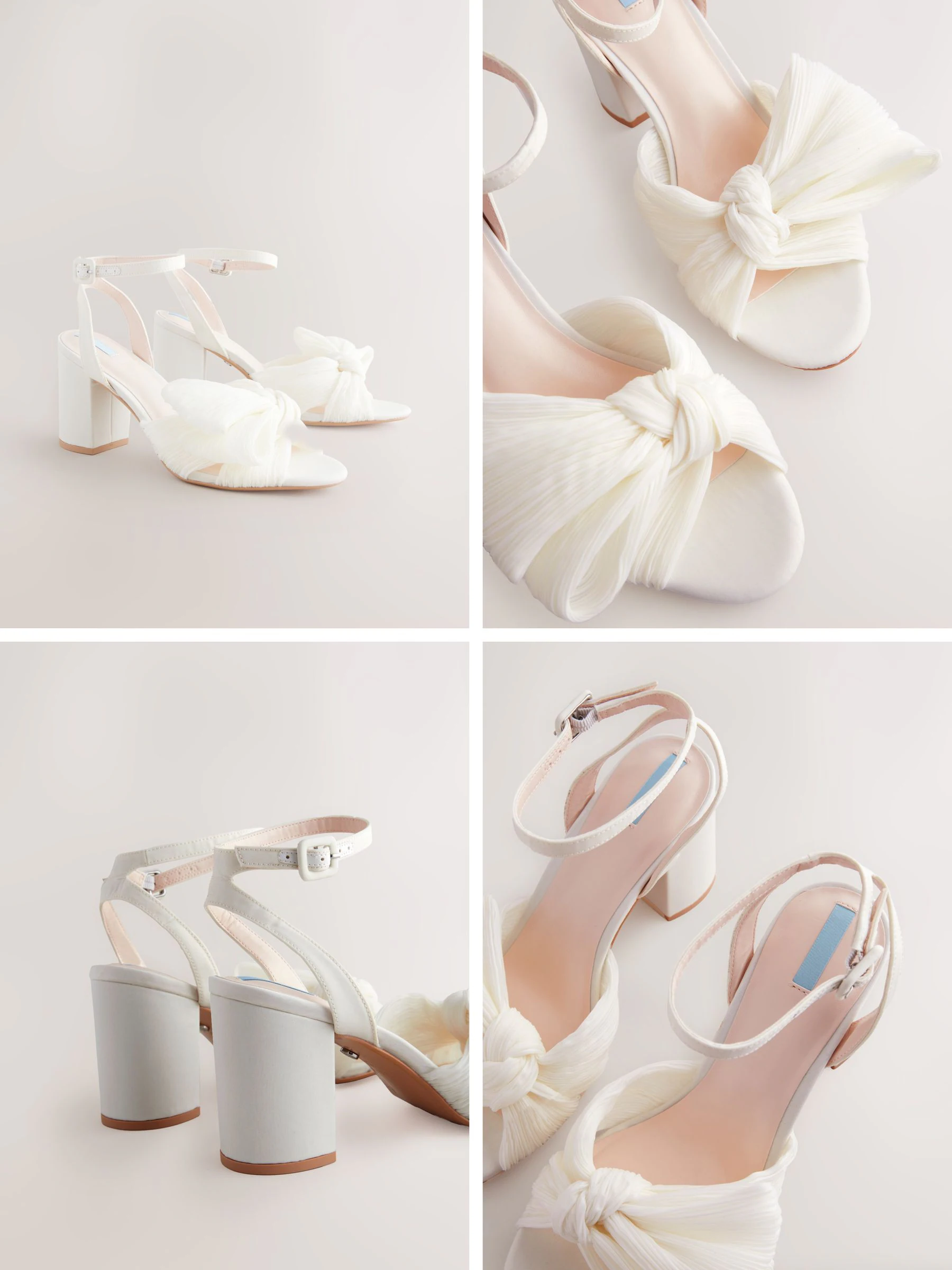 Ivoor - Forever Comfort® Bruiloft Strik Block Bruid hakken Schoenen
