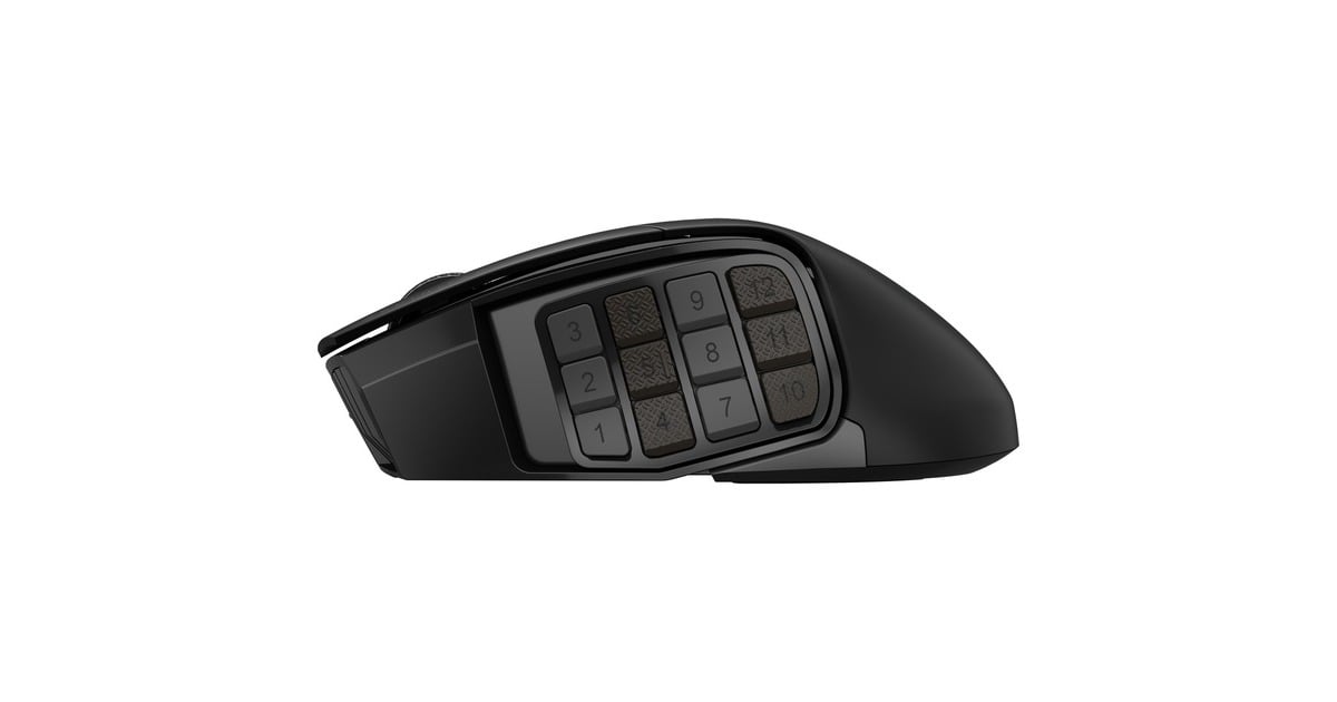 CorsairScimitar Elite Wireless MMO-gamingmuis  (Zwart, 100 - 26.000 dpi, USB 2.0 | 2,4 GHz | Bluetooth | RGB)