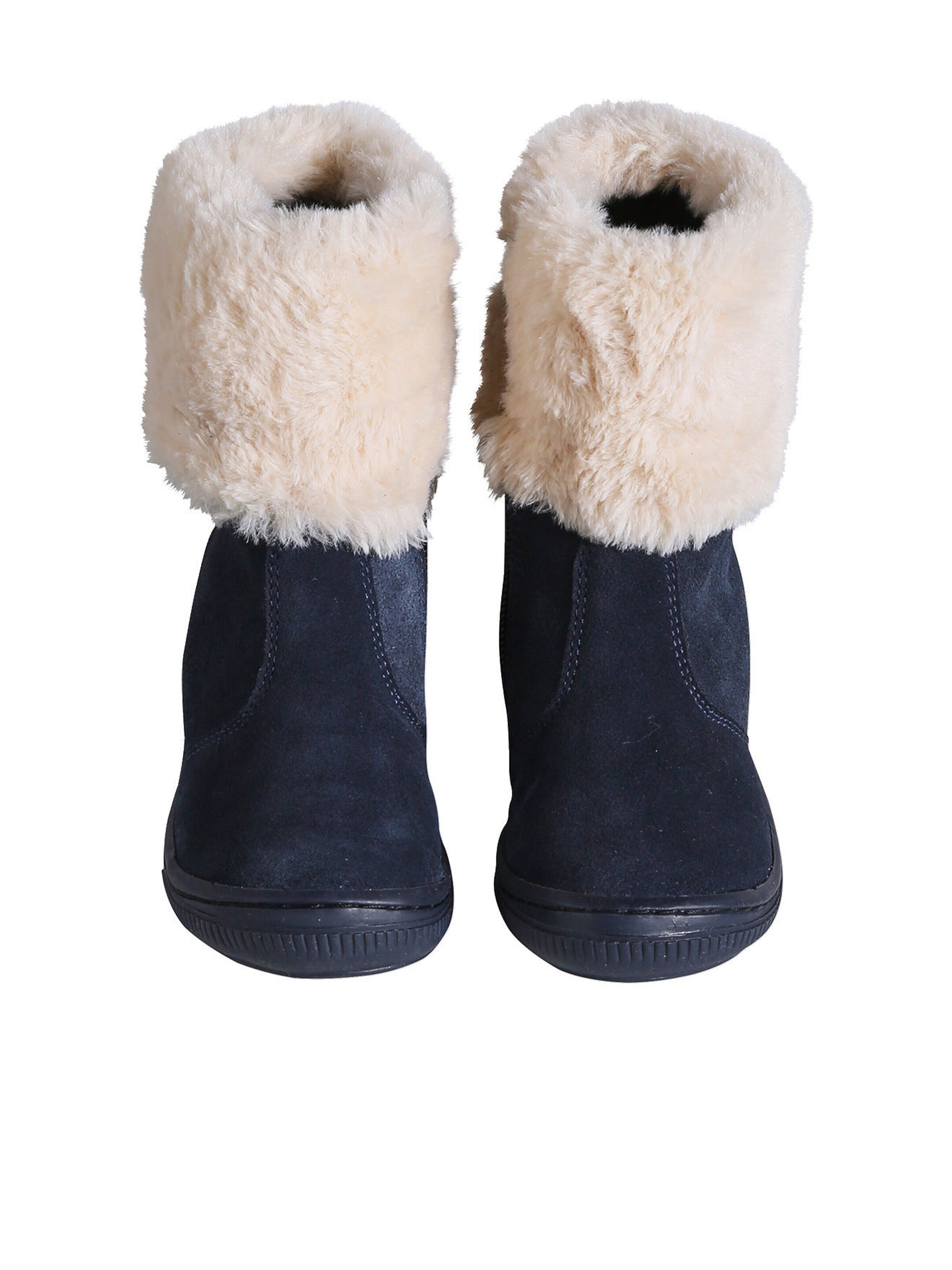 Vertbaudet Mädchen Winterboots mit Fell-Imitat marine
