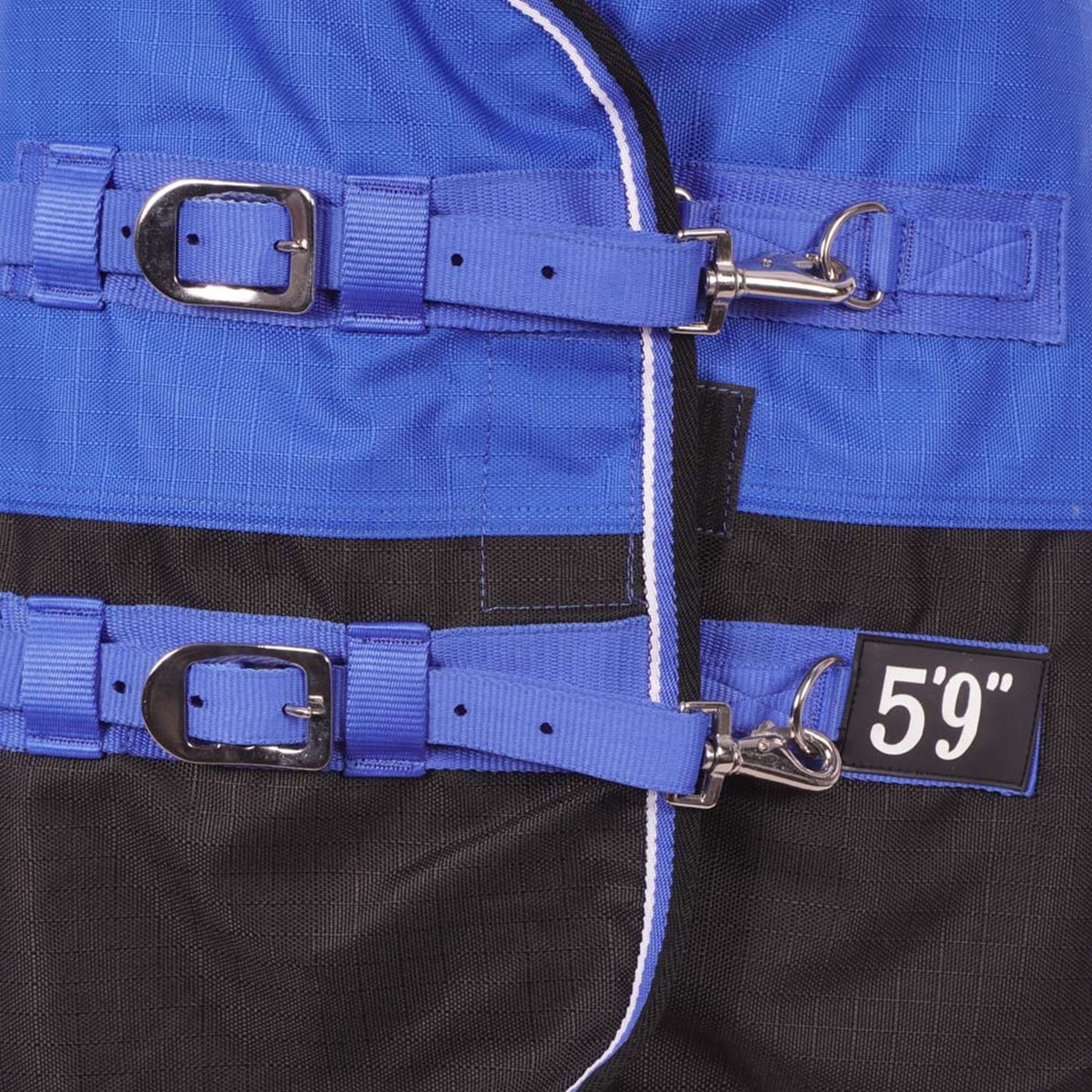 EQUITHÈME Outdoordeken Tyrex 1200D Aisance 150g met Halve Hals Blauw/Z