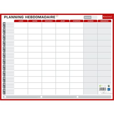 Bouchut - Planning perpétuel hebdomadaire - 32 x 42 cm