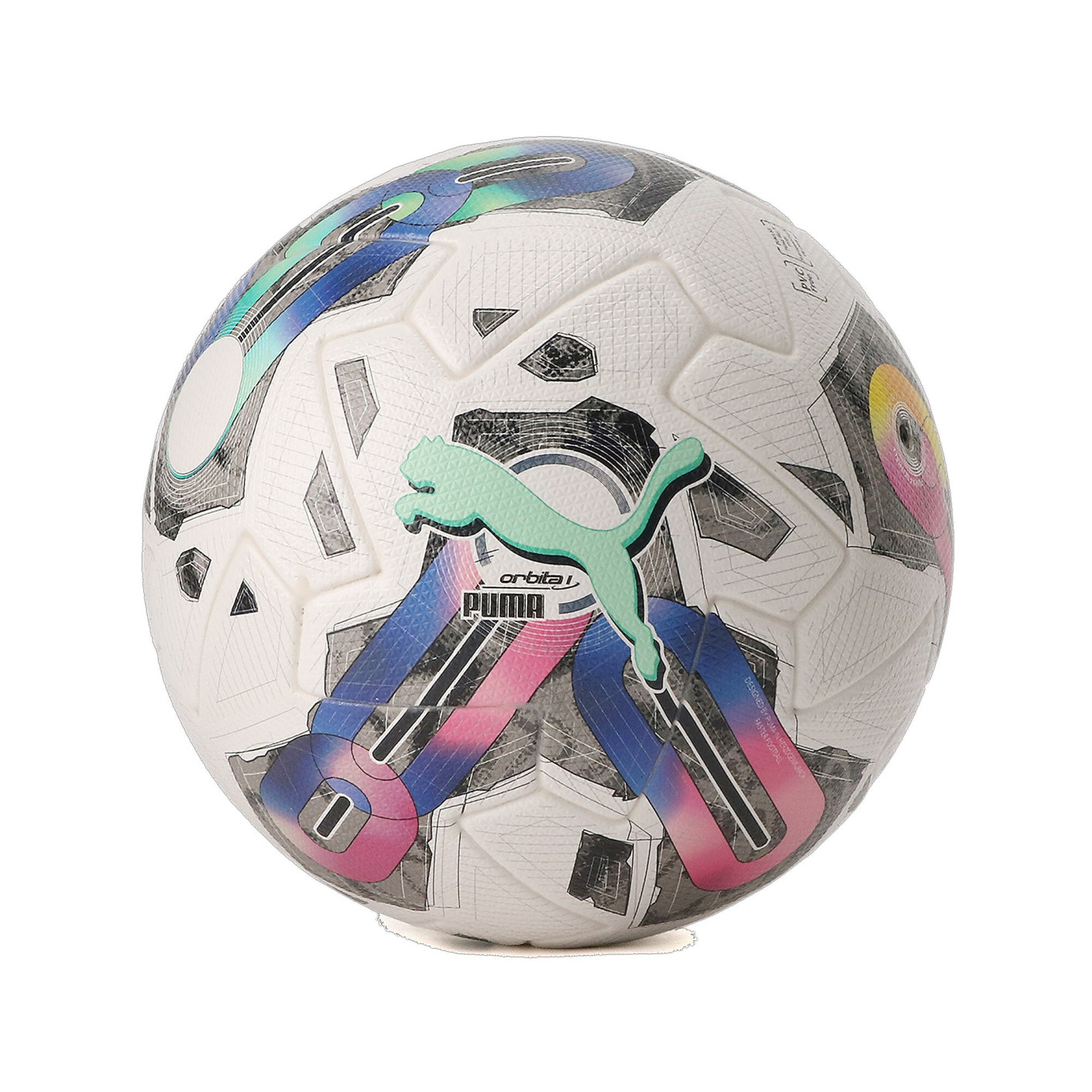 PUMA Orbita 1 Officiële Wedstrijd Voetbal Maat 5 Wit Multicolor