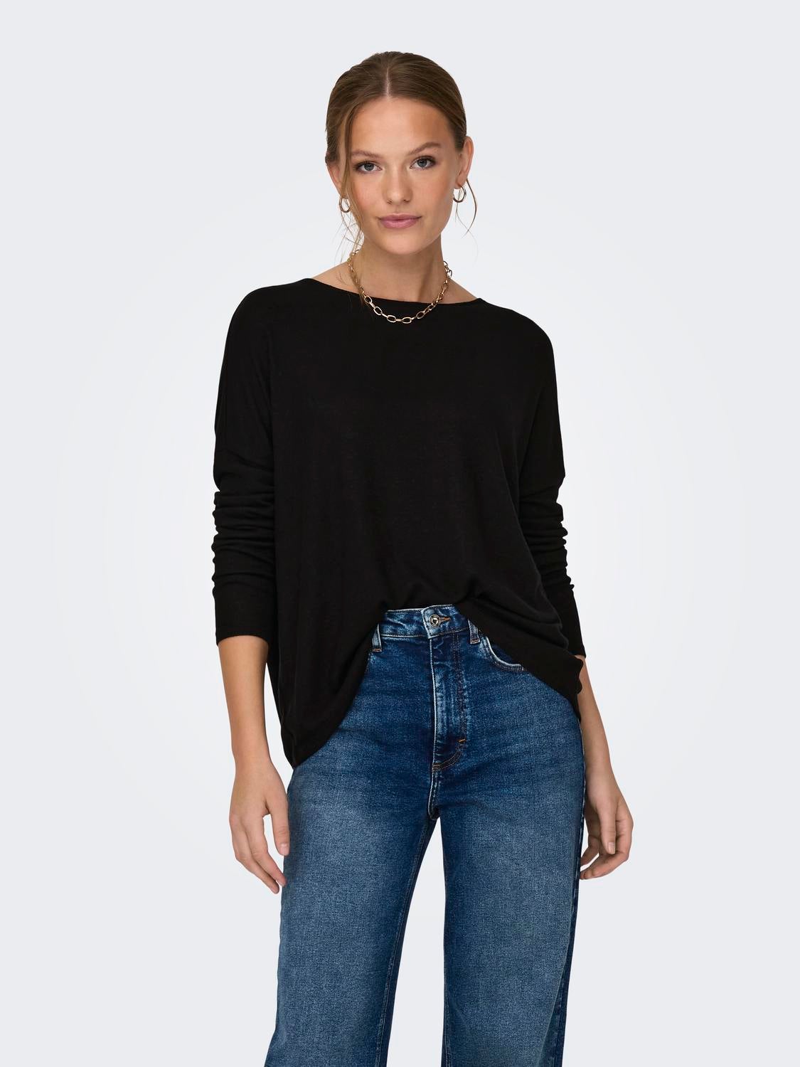 ONLKLEO Strickpullover Black