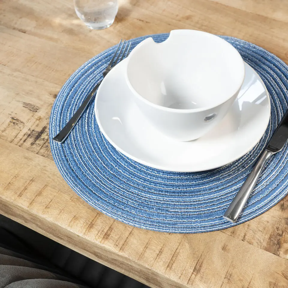 Krumble Placemat rond - Blauw