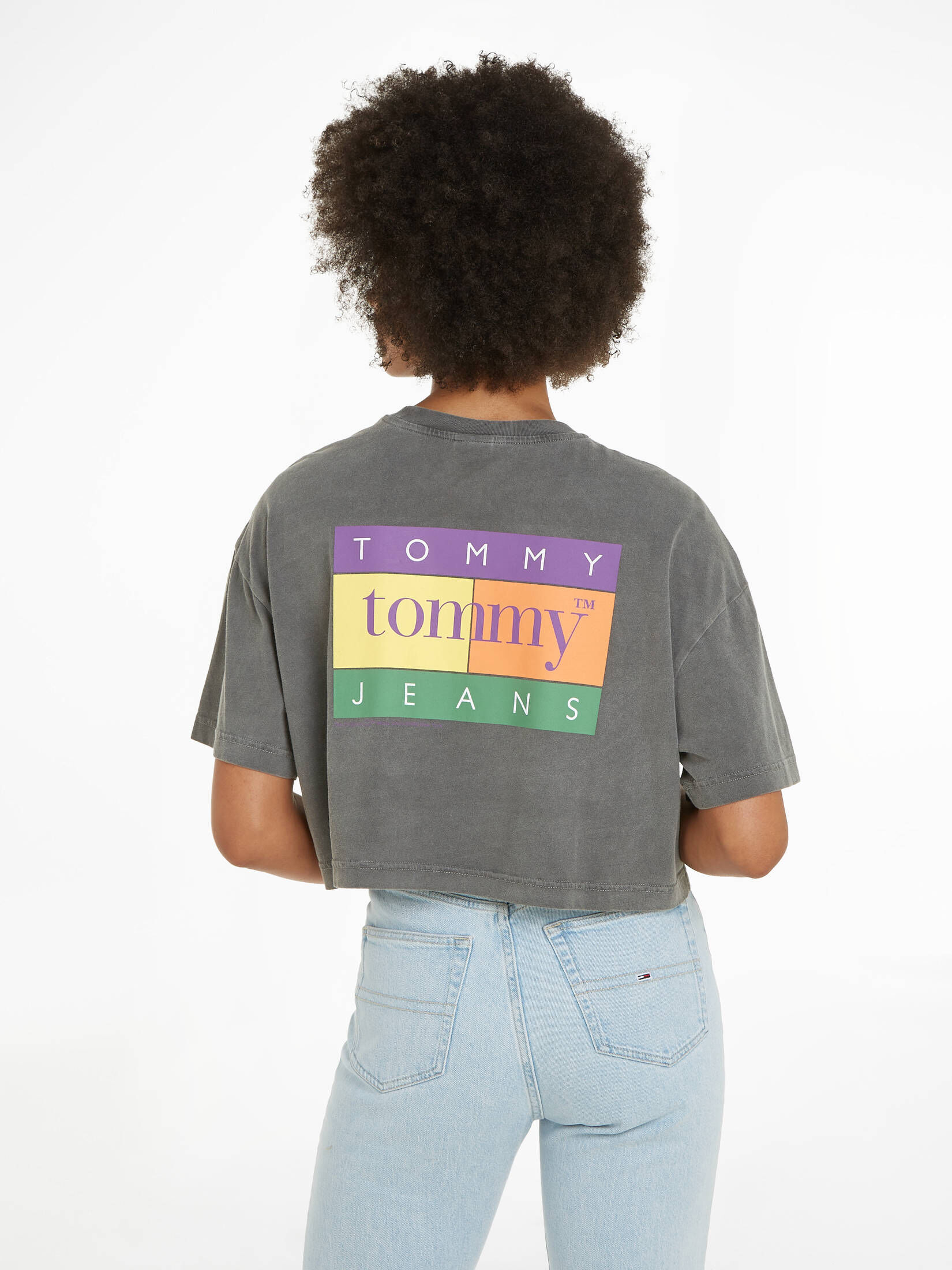Tommy Jeans| Damen T-Shirt SUMMER FLAG Cropped Fit