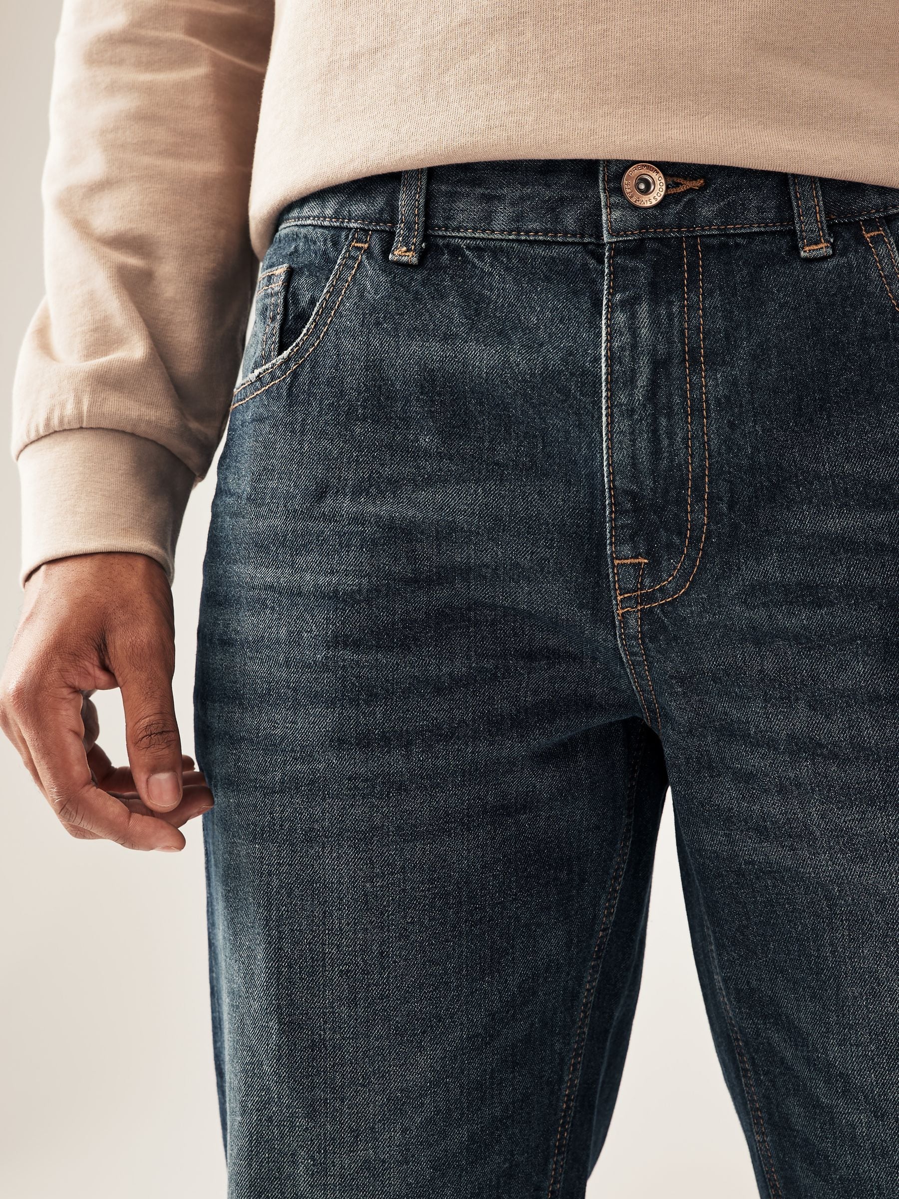 Blauwe tint - Relaxed fit - 100% katoenen authentic jeans
