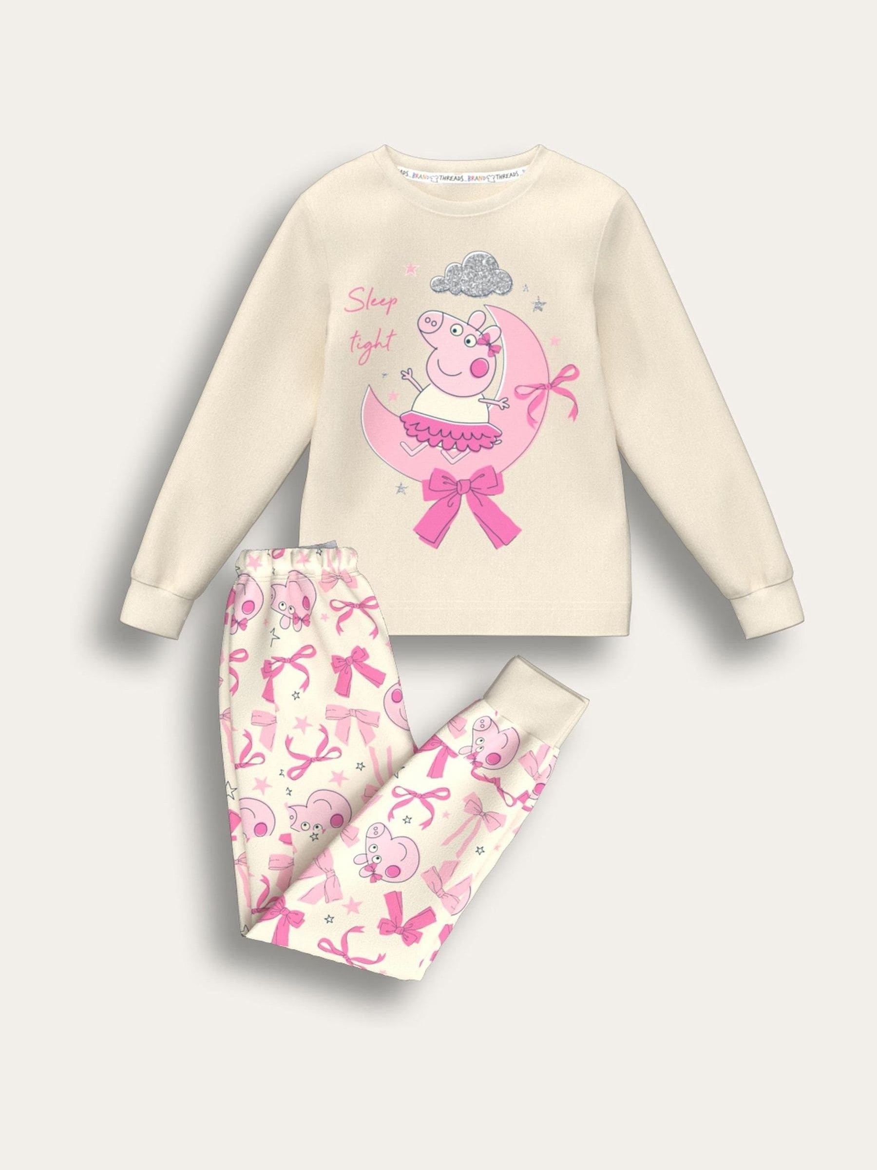 Brand Threads Peppa Pig Girls Pyjamas Set