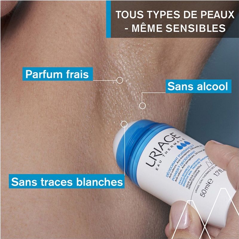 Uriage - Eau Thermale Power3 - Deodorant - 24 Uur Bescherming - Kalmerend Thermaal Water