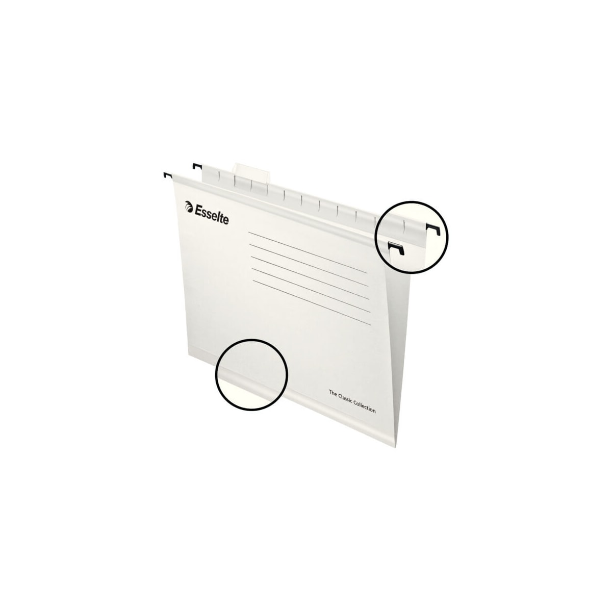 ESSELTE Hängmapp Standard A4 Vit 25-pack