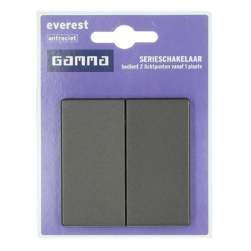GAMMA Everest Serieschakelaar Antraciet