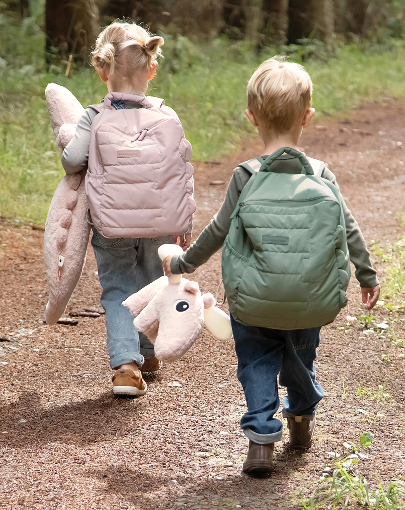 Kinderrucksack CROCO (32x25x12) gesteppt in grün