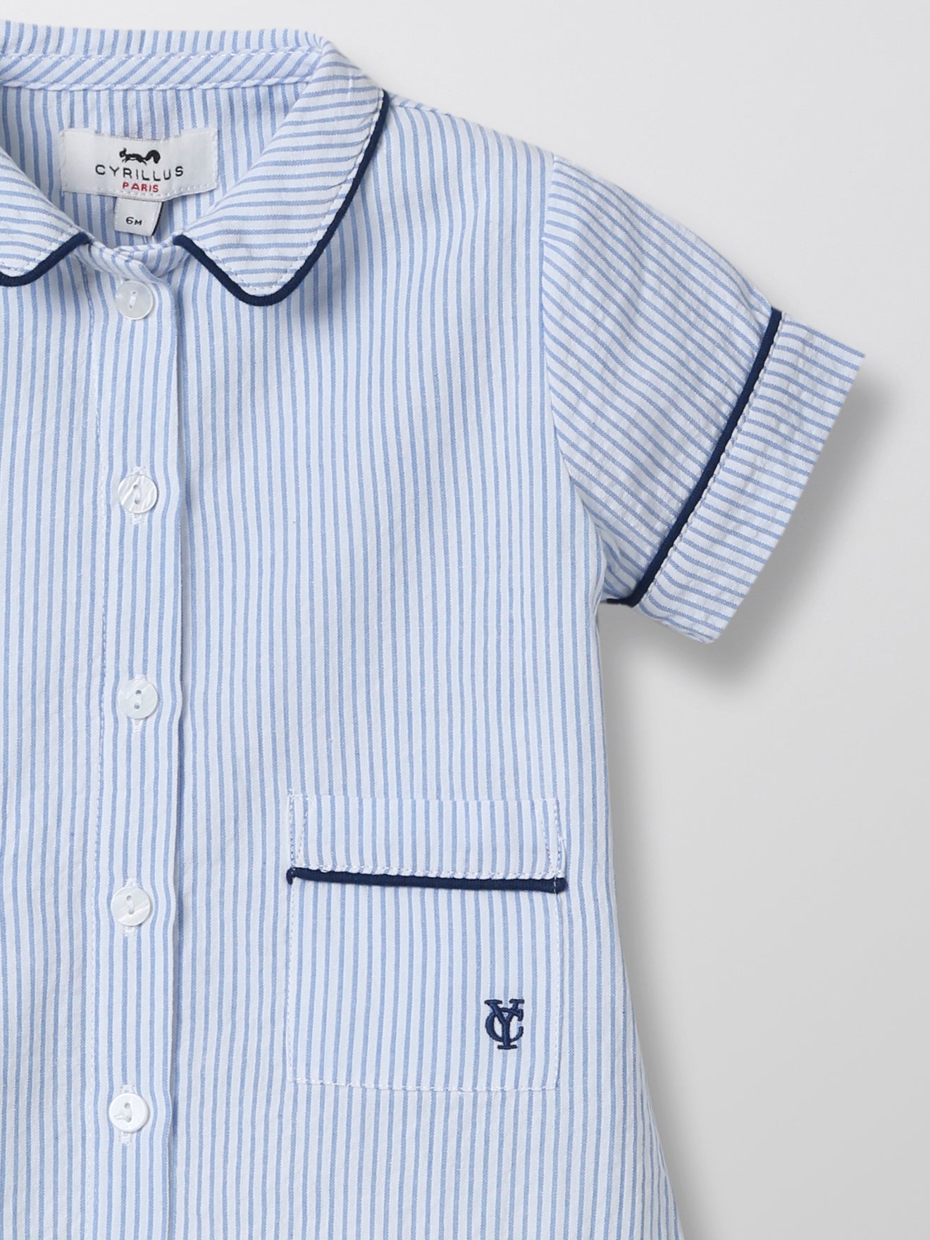 Pyjashort bébé seersucker