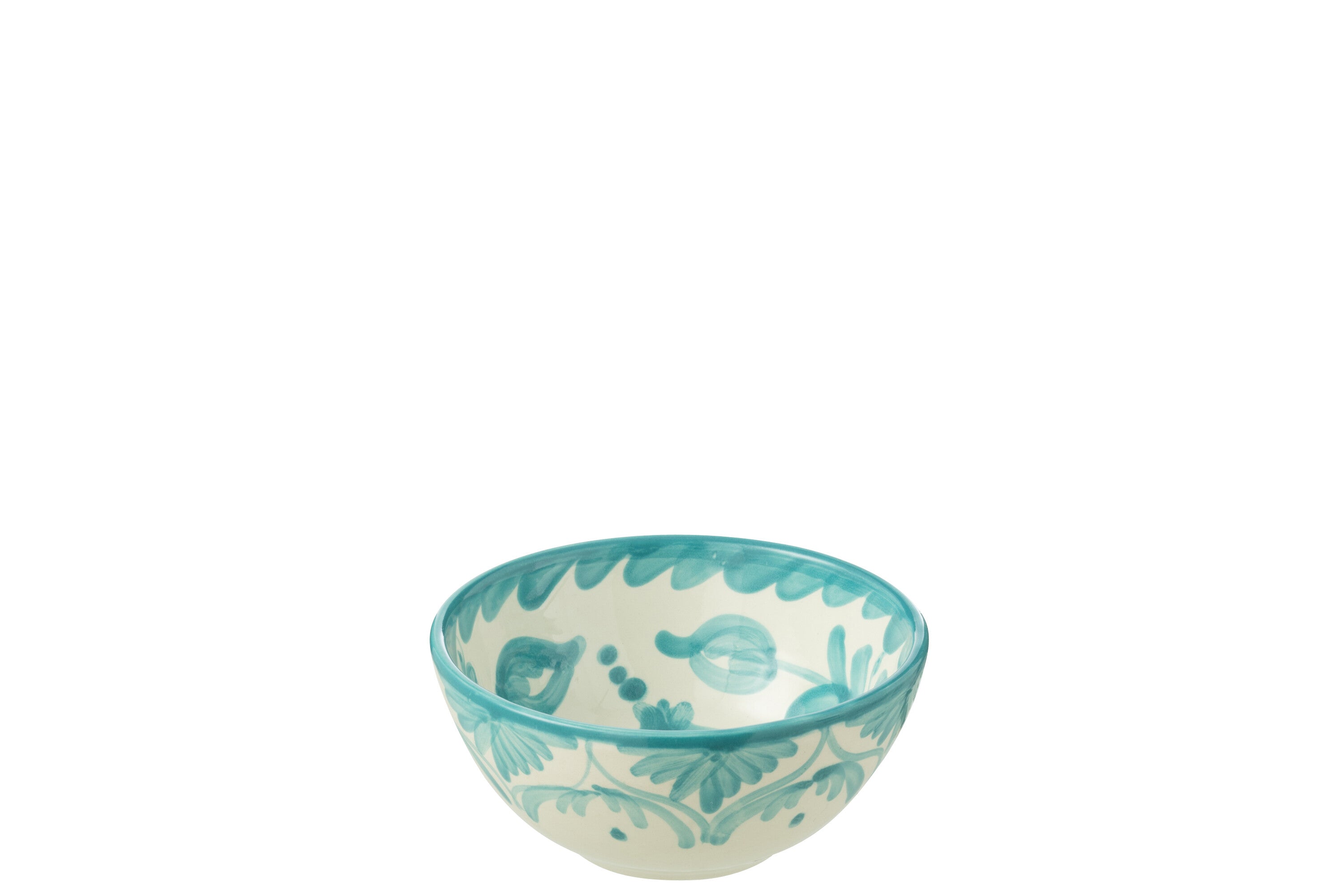 J-Line kom Granada High - keramiek - wit|aqua - small - Ã 14